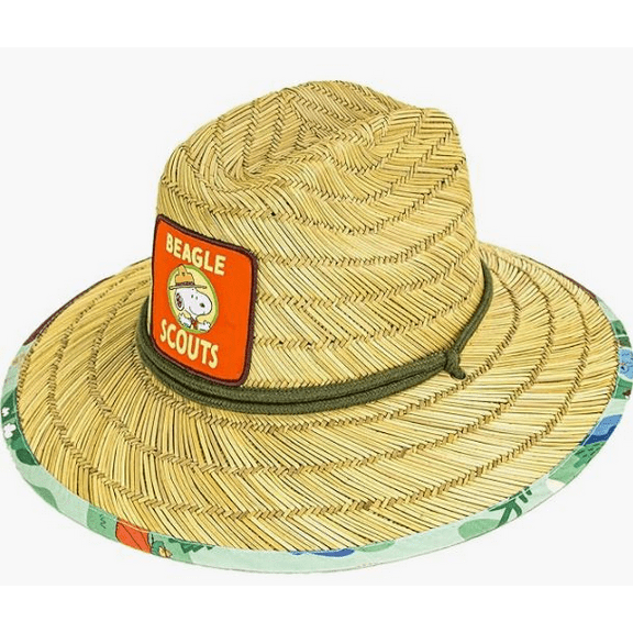 Peter Grimm Peanuts Cartoon, Lifeguard Straw Sun Hats - Beagle Scouts (Junior)