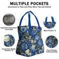 thumbnail image 3 of Pioneer Flower Drawstring Lunch Bag Women - Drawstring Lunch Bag Insulated for Work Office - Stain-Resistant Large Lunchbags for Women with Multi-Pockets, 3 of 6