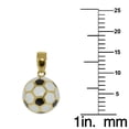 thumbnail image 3 of Precious Stars 14K Yellow Gold and Enamel Soccer Ball 9-mm Unisex Pendant - No Chain, Pendant Only, 3 of 4