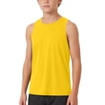 thumbnail image 6 of WRKEKC Kids Athletic Tank Tops Solid Color Round Neck Sleeveless Quick Dry Breathable Sporty for 5-15 Years, 6 of 9