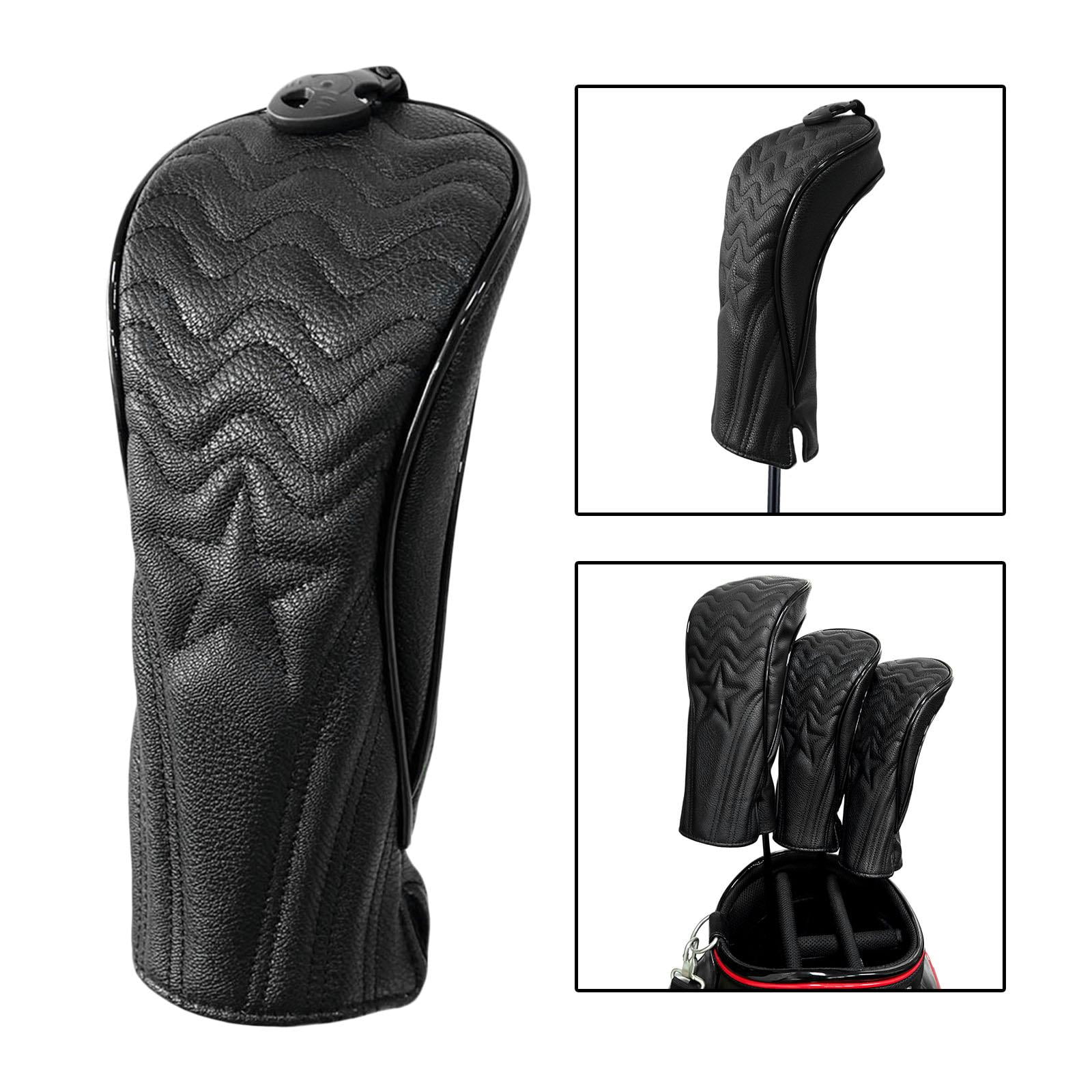 Axioma 2x Waterproof PU Golf Club Head Covers for Woods Driver Hybrids, Golf Club Headcovers Set Golfer Gifts, Golf Putter Sleeve Protector Accessories