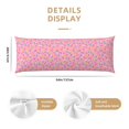 thumbnail image 3 of Balery Pink Donut Funda Protectora para Almohada Corporal de Algodón Hipoalergénico con Cierre(55 x 21 pulgadas), Almohadas No Incluidas, 3 of 7