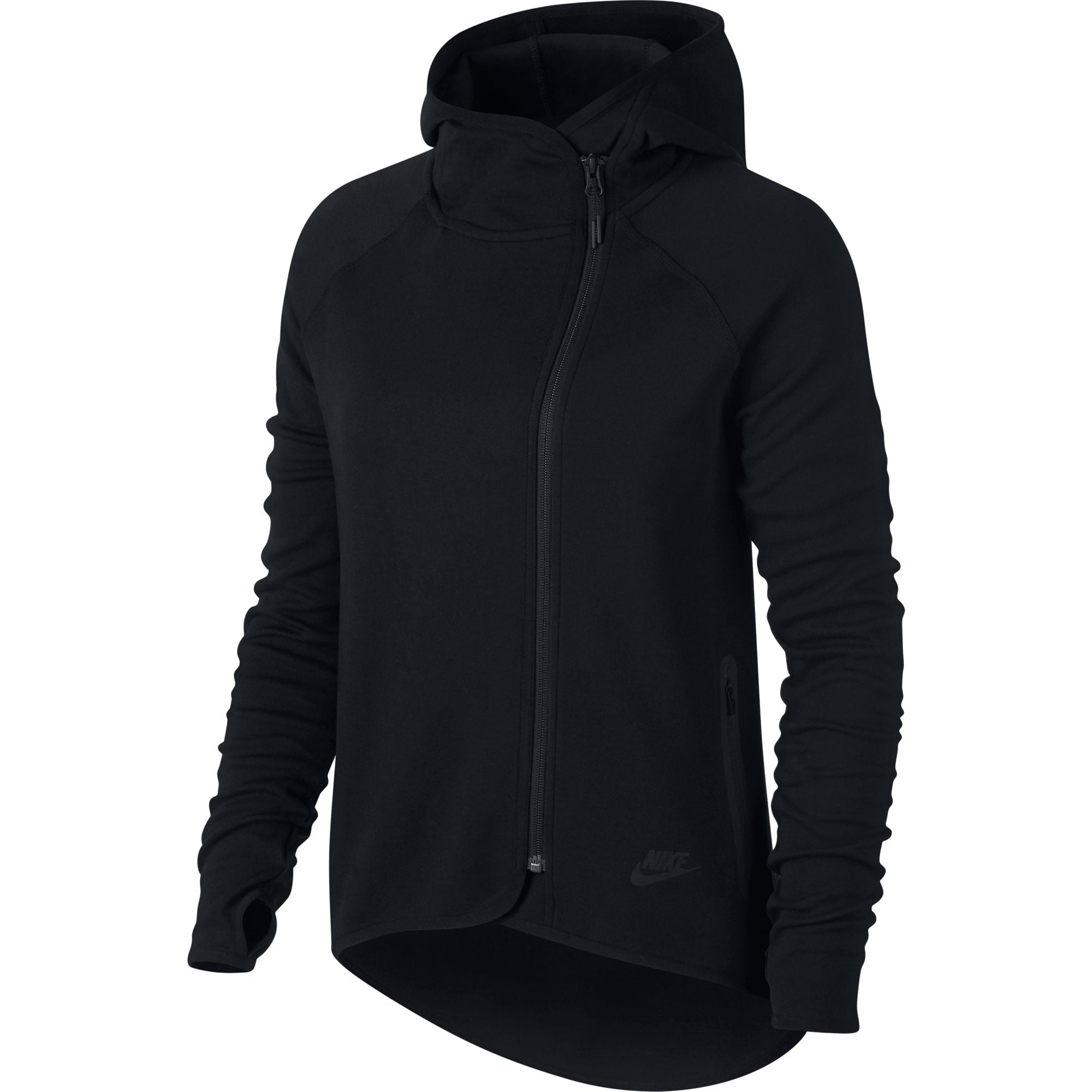 Nike Sportswear Tech Fleece Women's Full Zip Cape Hoodie Black 908822 ...