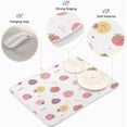thumbnail image 4 of Dish Drying Mat Cute Strawberry Absorbent Microfiber Kitchen Dish Mat Super Absorbent Dish Drainer Mat for Kitchen Counter 18" x 24", 4 of 7