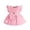 Pink, variant on Likimi Kids Toddler Girls Dress Fly Sleeve Floral Crew Neck Solid Color Summer Soft Comforable Casual Dresses White Size 3-6 Months
