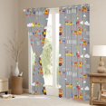 thumbnail image 3 of Castle Fairy Cartoon Train Curtains Pack of 2 (42x84 Each) for Kids, Cloud Star Print Curtains Blackout for Bedroom, Gray Yellow, 3 of 6