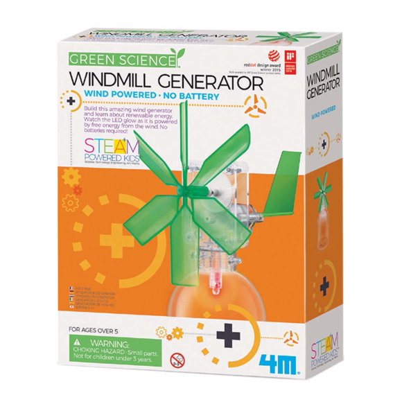 Kit generador de molino de viento Toysmith Green Science de 4 m con LED 8+