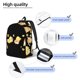 thumbnail image 3 of Easygdp Bee Happy Sunflower Gnomes Mochila de Lona Resistente para Laptop, Compatible con Laptops de 15 a 17 pulgadas, Ideal para Escuela, Trabajo y Viajes-Medium, 3 of 5
