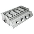 thumbnail image 3 of Dwellnix Stainless Steel Gas BBQ Grill Camp Outdoor Space Barbecue Shish Kabob 4 Burner, 3 of 8