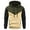 A-Army Green151, variant on XIAOCHA Athletic Hoodies for Men Geometric Color Block Hooded Top Side Pockets Comfortable Workout Hoodie