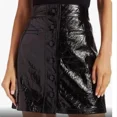 thumbnail image 3 of 7 For All Mankind Womens 100% Genuine Leather Skirt A-line Glossy Black Size L, 3 of 6