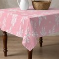 thumbnail image 4 of Pink White Snowflake Christmas Table Cloth Waterproof Tablecloths, Winter Xmas Snowflakes Tablecloth Dining Table Cover for Kitchen Party Tabletop Outdoor, Square Tablecloth 54x54 Inch, 4 of 9