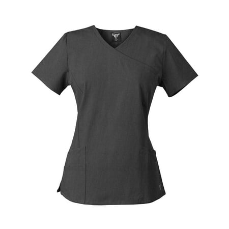 - Material Girl Women's Eversoft 4-Way Stretch Cross-Over Scrub Top, Style 1052PRL