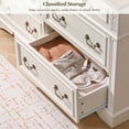 thumbnail image 3 of FIAKOA Bedroom Dresser and Nightstand set，Wood Furniture Set for Bedroom with Spacious Storage, 3pc, White, 3 of 9