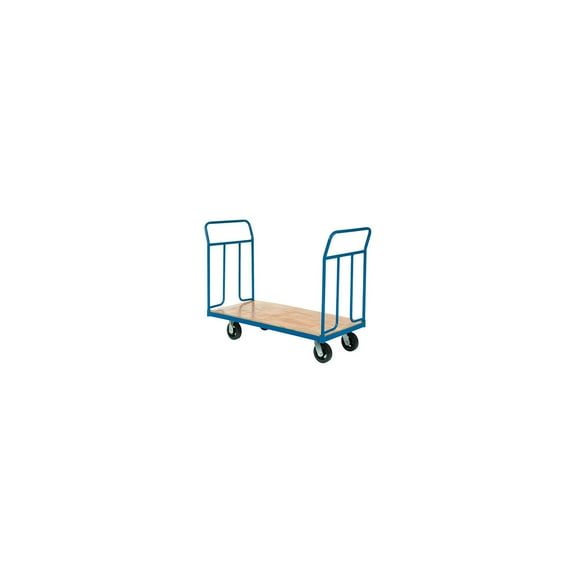 Wood Deck Platform Truck w/Removable Handles, 2400 Lb. Capacity, 6" Mold-On Rubber Wheels