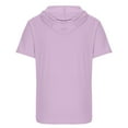 thumbnail image 5 of Aofany Men Plus Size Casual Solid Fashion Hooded Pullover Short Sleeve Sports T-Shirt Top, 5 of 6