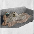 thumbnail image 6 of Cat Soft Flannel Fleece Throw Blanket, Kitty Portrait Whiskers Best Pet Animal I Love My Feline Themed Artwork, Cozy Plush for Indoor and Outdoor Use, 70" x 90", Beige Cream Peach, by Ambesonne, 6 of 6