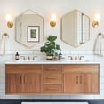 thumbnail image 3 of Soges Bathroom Medicine Cabinet with 3 Adjustable Storage Shelves, Wall Mounted Mirror Cabinet, Built-In Mirror Cabinet Medicine Cabinet, Hexagonal Bathroom Mirror Cabinet, 24x34 Inches, Gold, 3 of 10