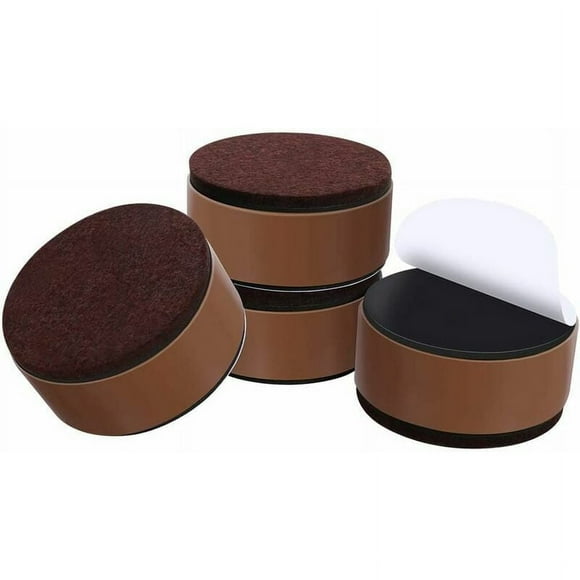 Ergonomic Assistance Furniture Round Risers, Carbon Steel Self-Adhesive Protectors, Heavy Duty Lifts For Beds And Desks, Create Storage Space Under Furniture For Robot Vacuum
