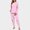 Pink, variant on Plush Sleepwear Cozy Loungewear Women's Casual Winter Double Sided Plush Pullover Printed Round Neck Long Sleeve Top with Drawstring Pants Soft Fleece Home Pajama Set Warm Comfortable Winter Gift