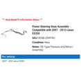thumbnail image 2 of Power Steering Hose Assembly - Compatible with 2007 - 2012 ES350 2008 2009 2010 2011, 2 of 2