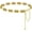 Gold Turquoise Square 36to41inch, variant on Waist chain belt - for women - metal waistband - adjustable belt - suitable for jeans and dresses