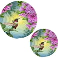 thumbnail image 7 of SKYSONIC Spring Hummingbird Flower Pot Holders Trivets, 2 Pcs Heat Resistant Trivets, Bird Floral Cotton Thread Weave Mats for Hot Pads Pans Pot Bowl Teapot for Kitchen Decor, 7 of 7