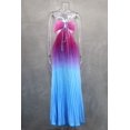 thumbnail image 3 of Vestidos de verano para mujer, vestidos casuales para vacaciones en la playa, vestidos largos plisados de moda con cuello colgante y degradado, 3 of 5