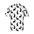 thumbnail image 3 of Haiem Black Rabbit Printed Hawaiian Shirt for Men - Men’s Casual Beach Summer Shirts - Stretch Fabric with Modern Fit-Medium, 3 of 9