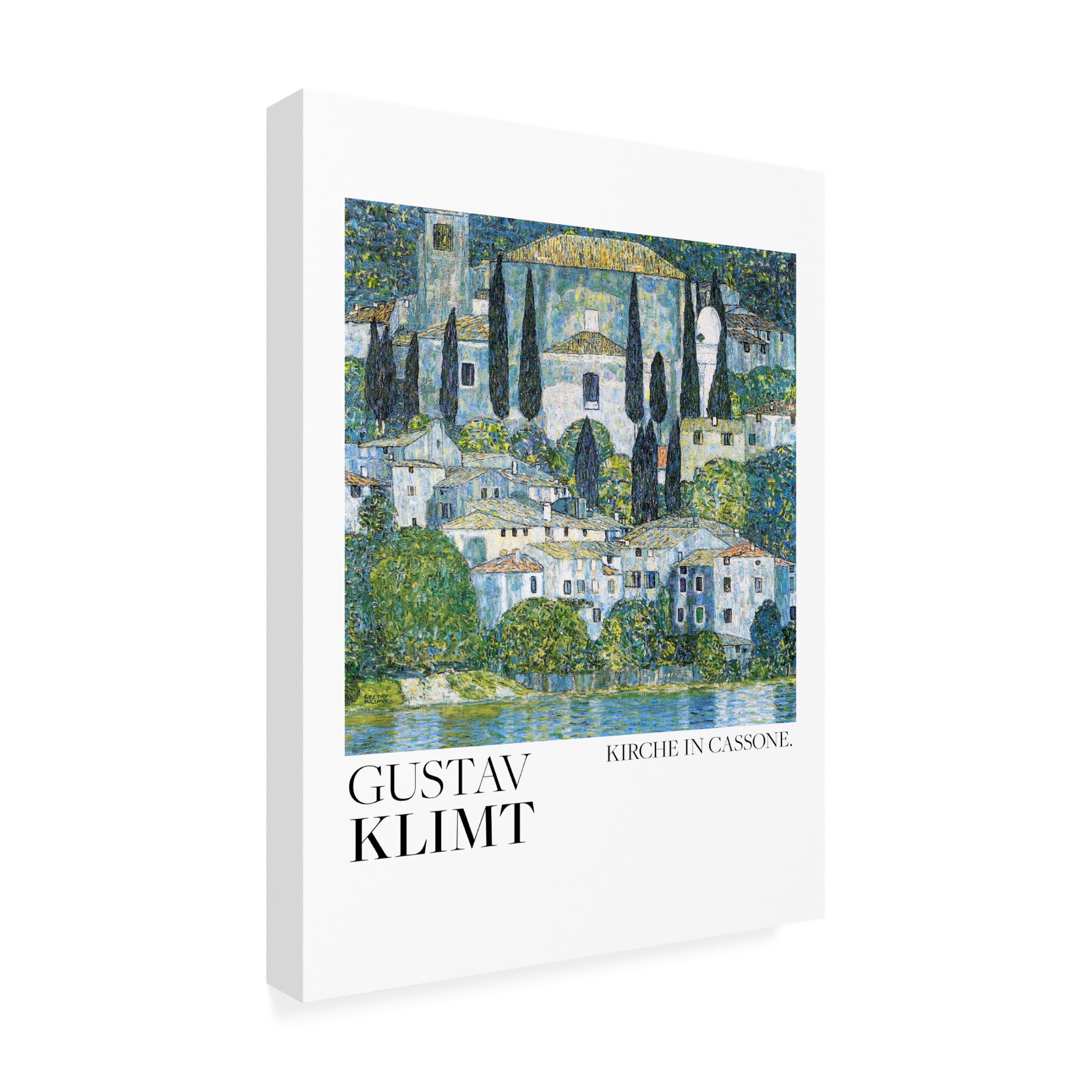 Canvas Wall Art - Pictufy  'Kirche In Cassone 1913 Poster' Wall Art for Living Room, Bedroom, or Office D?cor by Trademark Fine Art - 18 x 24 Inches