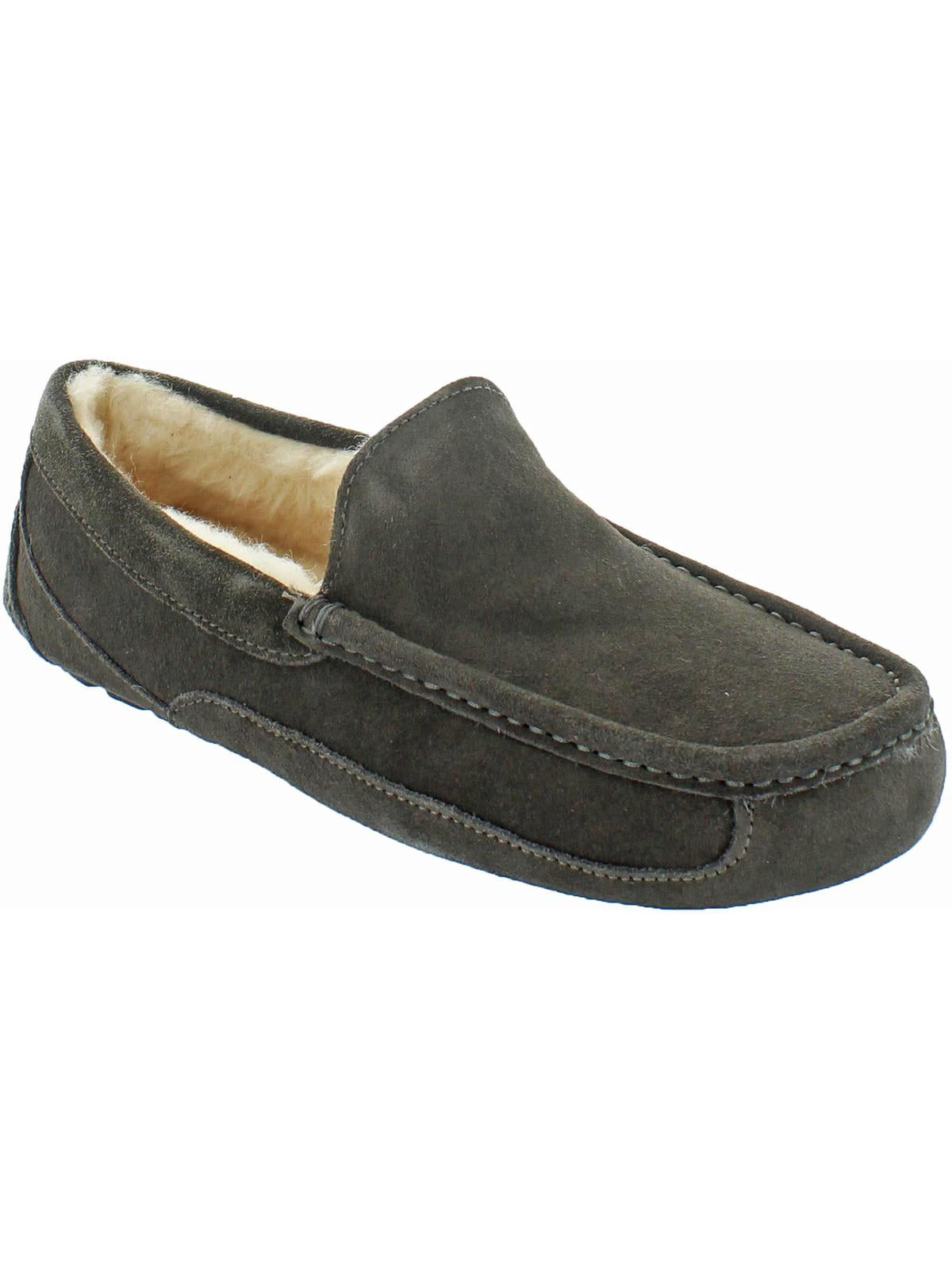 UGG - Ugg Men's Ascot Suede Wool Slip On Loafer Slipper Grey Size 16