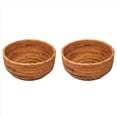 thumbnail image 1 of Cesta de Frutas Redonda de RatáN Natural Bandeja de Mimbre para Servir Pan de Mesa de Almacenamiento de Alimentos para Tejer (Grandes, 2 Pieza), 1 of 5