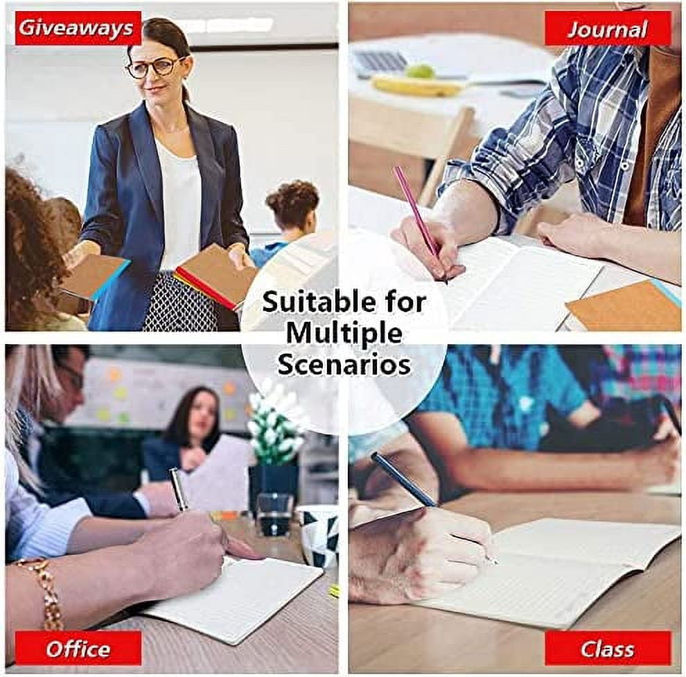 A5 Lined Kraft Composition Notebooks Bulk 40 Pcs(5.5x8.3") College Ruled With Rainbow Spine,Journal Notebook For Women Girls College Students Office School Supplies, 60 Pages/30 Sheets - View #3