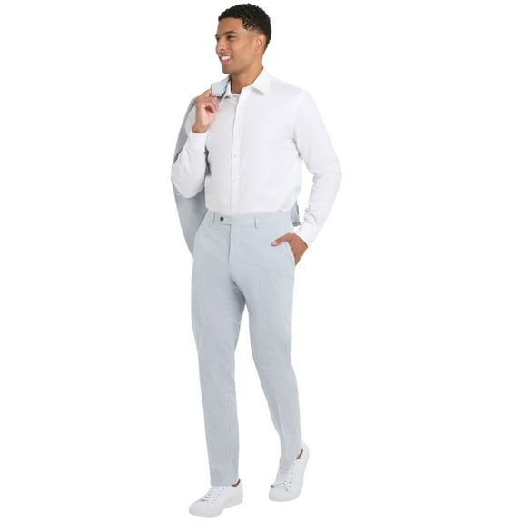 Tommy Hilfiger Mens Modern fit Dress Pants 36 / 29 Blue Striped