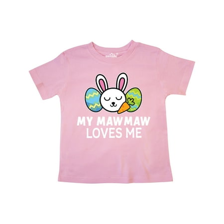 

Inktastic My Mawmaw Loves Me with Bunny and Easter Eggs Gift Toddler Boy or Toddler Girl T-Shirt