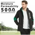 thumbnail image 4 of Men's Lightweight Waterproof Rain Jacket Windproof Raincoat with Hood Outdoor Ventures, 4 of 8