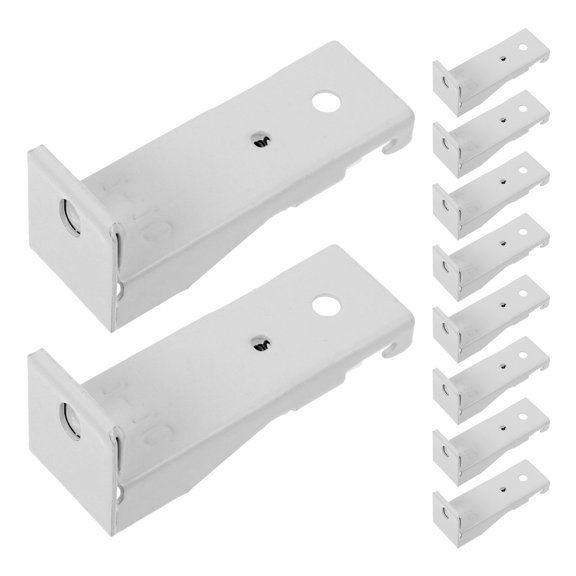 Hemoton 10pcs Wall Mount Curtain Track Ceiling Mounted Curtain Tracks Flexible Rail Brackets Curtain Track Bracket Support for Drapery Rod Holder