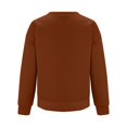 thumbnail image 5 of Sopiago Women's Cotton Casual Sweatshirt Crewneck Solid Color Long Sleeve Knit Pullover Shirts Coffee,2XL, 5 of 5