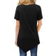 thumbnail image 4 of Mujeres Clásico Verano Color sólido Manga corta Dobladillo irregular Túnica Tops Blusas fluidas Camisa Pompotops  hfajkhk130127, 4 of 7