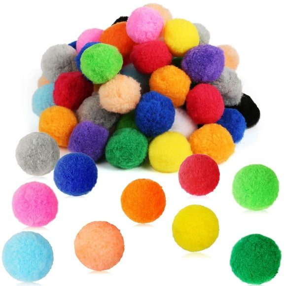 LAICAIW 60 Pcs 12 Couleurs 2 Pouces Très Grands Pompons Assortis Arts et Artisanat pour Bricolage Décorations Créatives