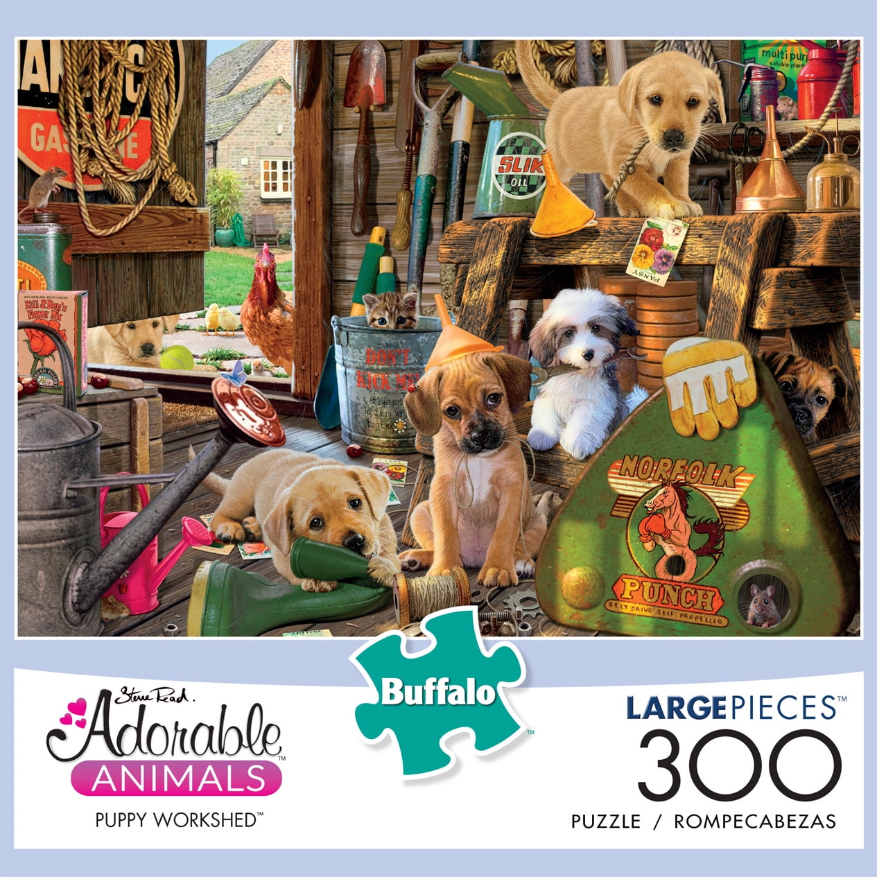 Buffalo Games Adorable Animals Puppy Workshed 300 piece jigsaw