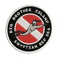 thumbnail image 1 of Big Brother, Egyptian Red Sea Scuba Diver Flag 3.5 Inch Iron Or Sew On Embroidered Fabric Badge Patch Ocean Beach, Salt Life Iconic Series, 1 of 2