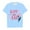 Blue, variant on Wangkekeji Kids New Year 2025 Printed Short Sleeve T Shirt Tops Casual Girls Tops
