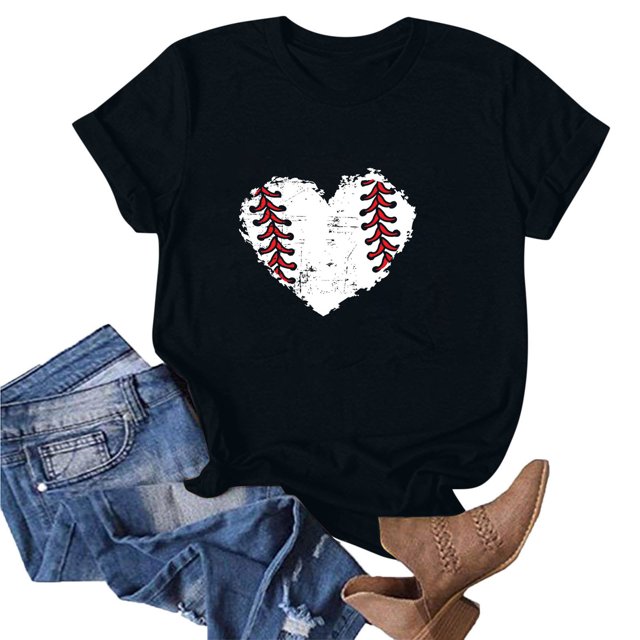 Haut T-Shirt à Col Rond Amusant pour Femmes, Blouse à Manches Courtes à Imprimé Mode