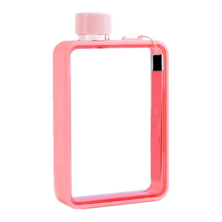 

MATHOWAL Flat water cup portable fitness sports paper water bottle Material: Tritan materialColor: pink，greyProduct size: 17.8*10.8*3.3CMSingle package size: 18*11*4CMProduct weight: 50gScope of