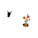 thumbnail image 5 of Estatua del gesto de la roca,Estatuas y figuras de dedos con gestos de música rock,Esculturas de resina con estantes modernos y creativos,Soporte de papel higiénico,Porta toallas de papel con, 5 of 8