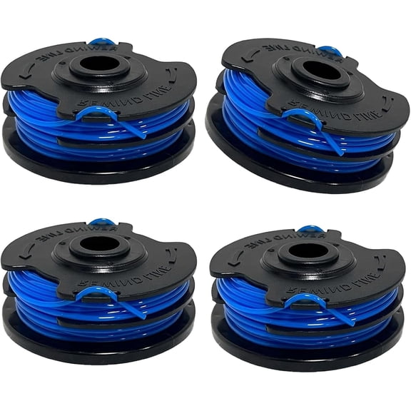 4 Pack 0.065" 88512 Dual Line Trimmer Spool for 51480 51480A 51488 14-Inch Electric Weed Wacker String Trimmer, Replacement Auto-Feed Spool Line Cartridge