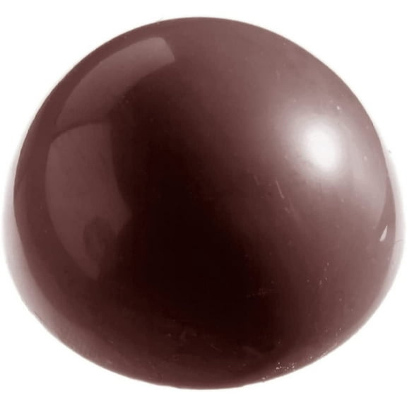 Chocolate World E8001/140 Clear Polycarbonate Hemisphere Candy Mold 5-1/2 Inch 140 Millimeters Diameter