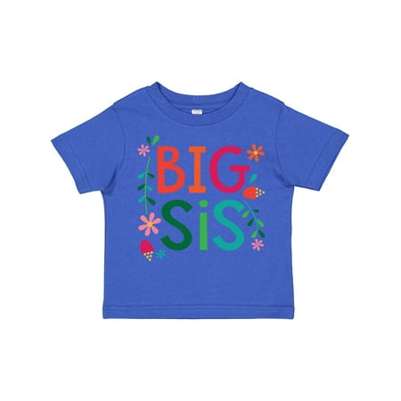 

Inktastic Big Sis Girls Cute Sister Announcement Gift Toddler Toddler Girl T-Shirt