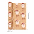 thumbnail image 6 of Vintage Christmas Wrapping Paper with Santa Claus and Candy Cane Pattern, Kraft Gift Wrapping Paper Roll for Holiday Present Packing, Festive Brown Paper Roll for Gift Wrap Decor, 6 of 6